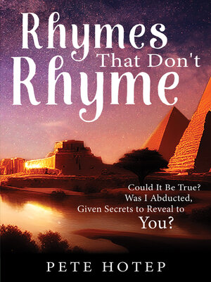 cover image of Rhymes That Don't Rhyme